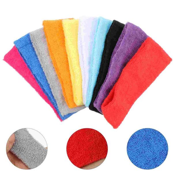 

sweatband 10pcs sweat headbands sports fitness yoga gym exercise working out sweatbands, Yellow;black