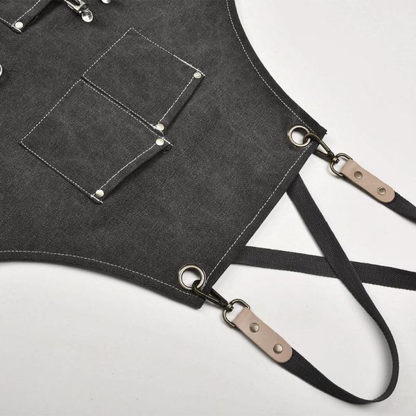 

aprons chef apron cotton canvas cross back adjustable with cooking baking qxna