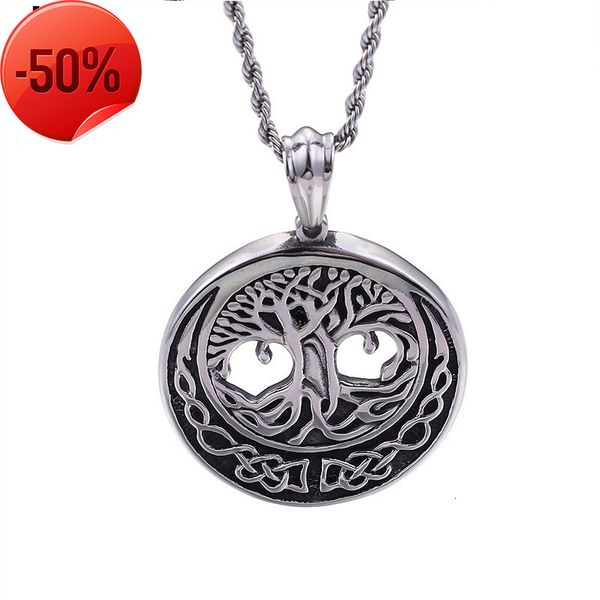 

sapphire ring ing tree life tree necklace pendant hollow pendant sweater chain, Silver
