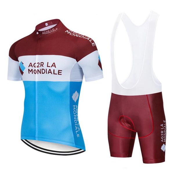 

racing sets 2022 team ag2r cycling clothing bike jersey shorts wear suit mens ropa ciclismo bicycle summer pro bicycling jerseys, Black;blue