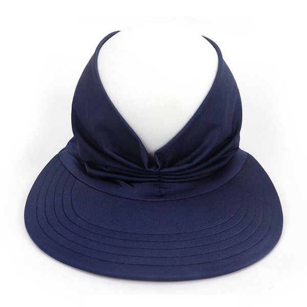 

wide brim hats visors hat foldable sun large beach straw anti-ultraviolet elastic hollow gorras para mujer chapea, Blue;gray