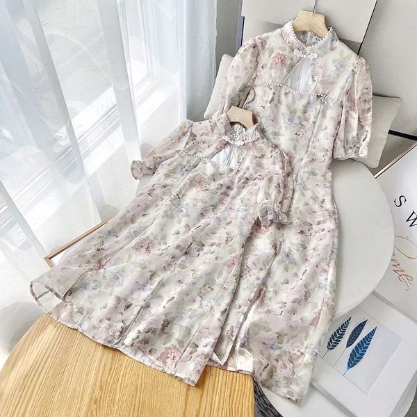 

luxury casual dresses waist broken flower improved cheongsam drs, Black;gray