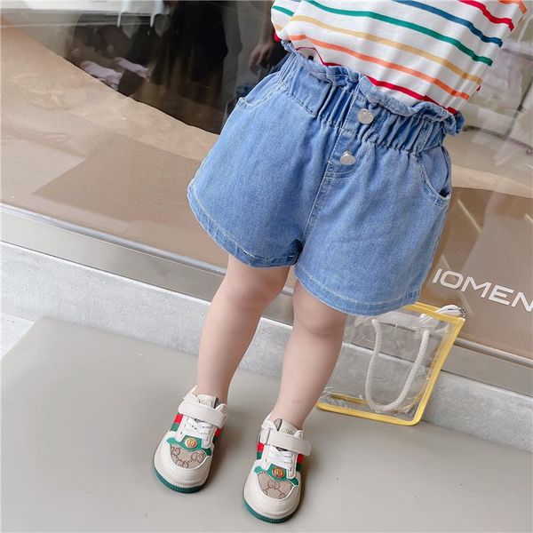 

shorts summer 2021 girls' two button denim manufacturer wholesale 12-19, Black
