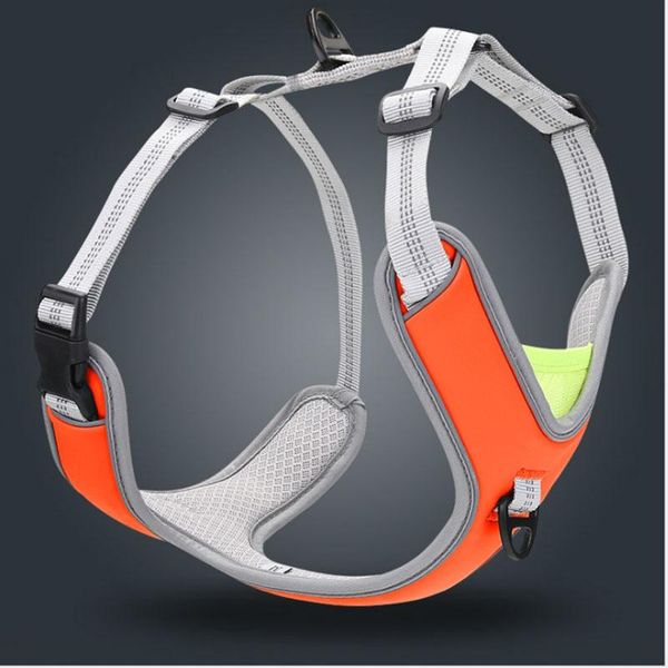 

dog collars & leashes adjustable chest pet vest harnesses back traction belt walking lead leash strap