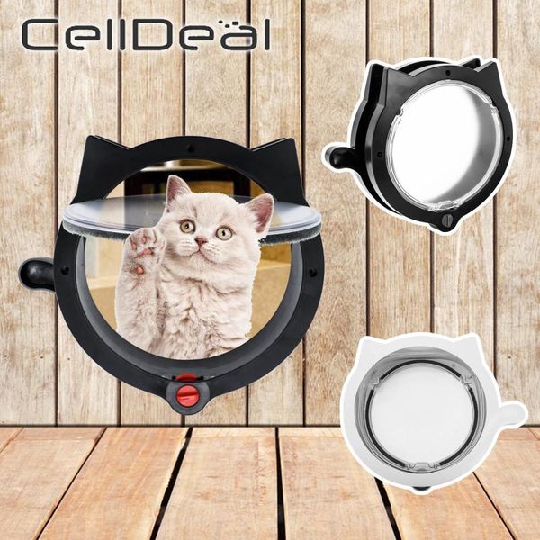 

cat carriers,crates & houses pet door with security lock hole flap kitten entry exit pets interior exterior puppy gate supplies