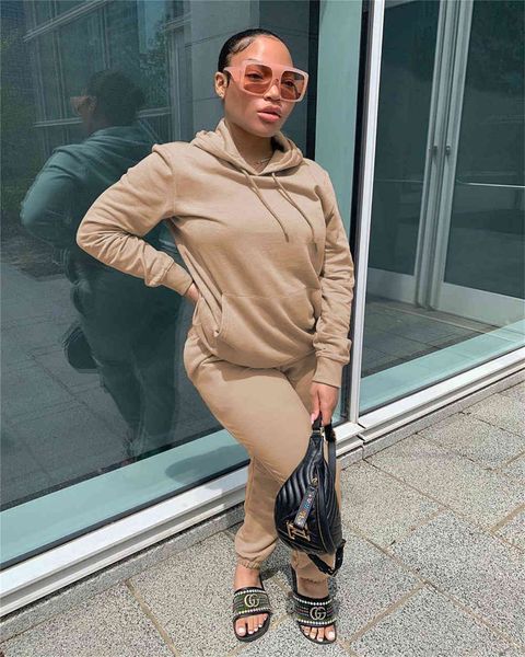 

capris training suits for women with front pocket hoodie joint winter 2 piece defines women's clothes, Black;white