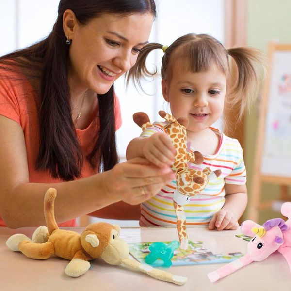 

pacifiers# 1pc born baby pacifier soft silicone for boys and girls with stuffed animal toys detachable