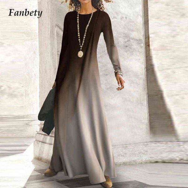 

fashion shiny long office lady party dress women vintage round neck long sleeve maxi dress autumn slim boho 2022 spring dresses y1204, Black;gray