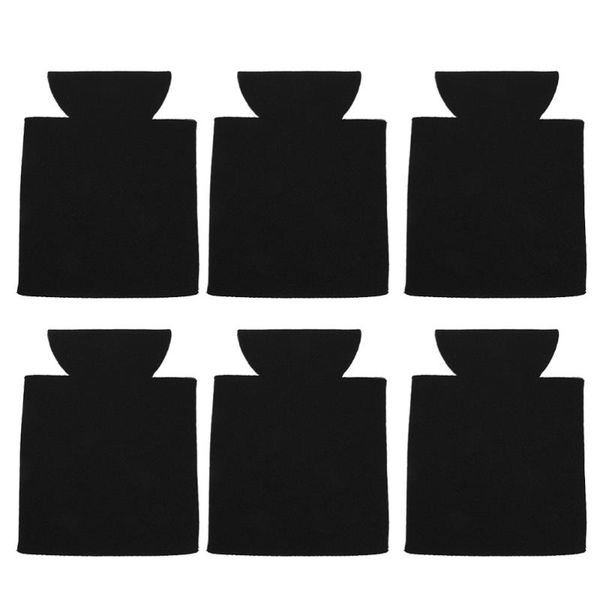 

mugs 6pcs portable ring-pull can beer sleeves cup protective covers (black)