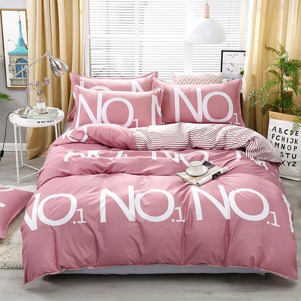 

bedding sets simple set pink no 1 pattern duvet cover sheet with pillowcase full  size girls bedclothes