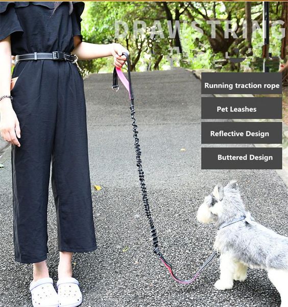 

dog collars & leashes hands running traction rope reflective pet nylon hand b53