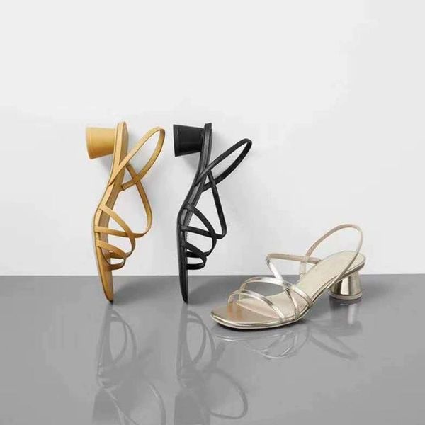 

high heel sandal for women buckle strap all-match square toe clear shoes med suit female beige high-heeled block medium gladiato sandals, Black