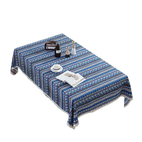 

table cloth home vintage tablecloth, linen rectangular washable dinner tablecloth picnic mat, 140 x 200cm