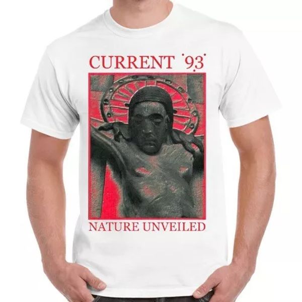 

current 93 nature unveiled retro t shirt 2128, White;black
