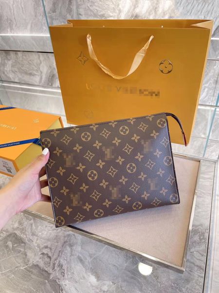 

louis's vutton's purse wallets men women clutch travelling grooming bag fashion womens wash large capacity cosmetic bags makeup to, Red;black