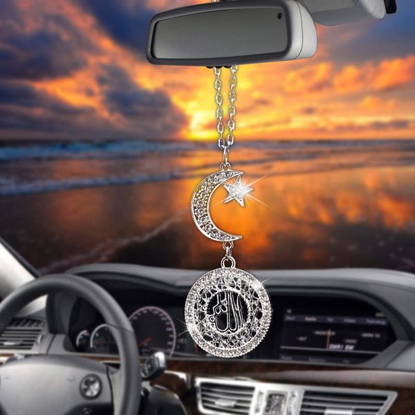 

interior decorations car pendant ornaments gift moon star- hanging auto rear view mirror decoration dangle trim accessory styling