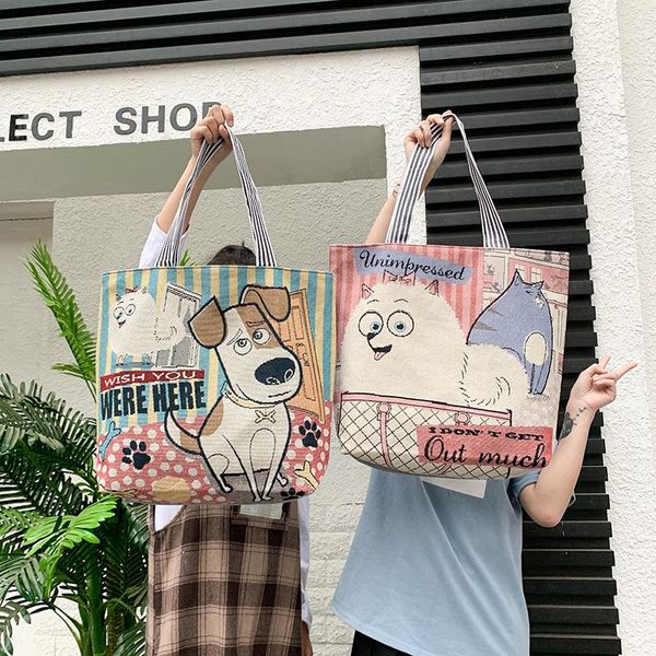 

evening bags embroidery fashion women's bag ethnic wind canvas single shoulder large capacity