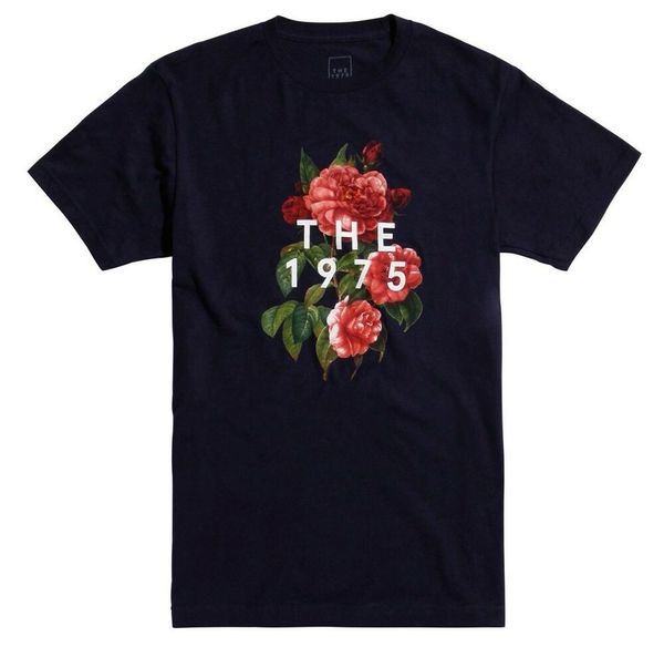

the 1975 floral logo t-shirt new 100% authentic & official, White;black