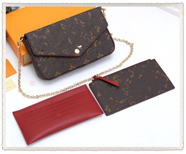 

small 3pcs set luxury brand louisbags_18 women designer bags 2021 crossbody handbag handbags wallet backpack travel messenger bag l0uis loui, Red;black