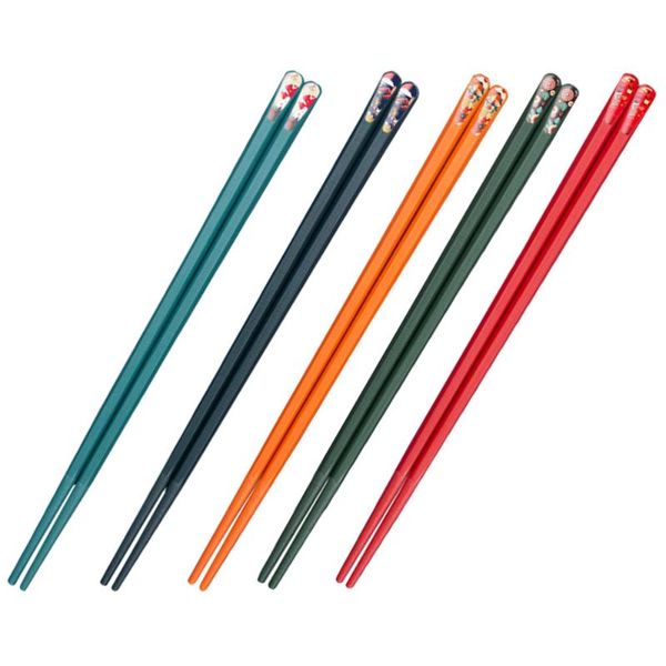 

pairs japanese style reusable cusp chopsticks alloy