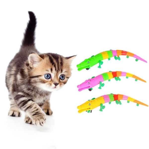 

cat toys pet dog toy led electronic simulation crocodile luminous music crawling battery powered interactive for dog*