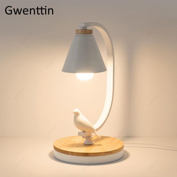

nordic table lamp resin bird light standing desk bedroom bed home decoration modern led fixtures loft luminaire lamps
