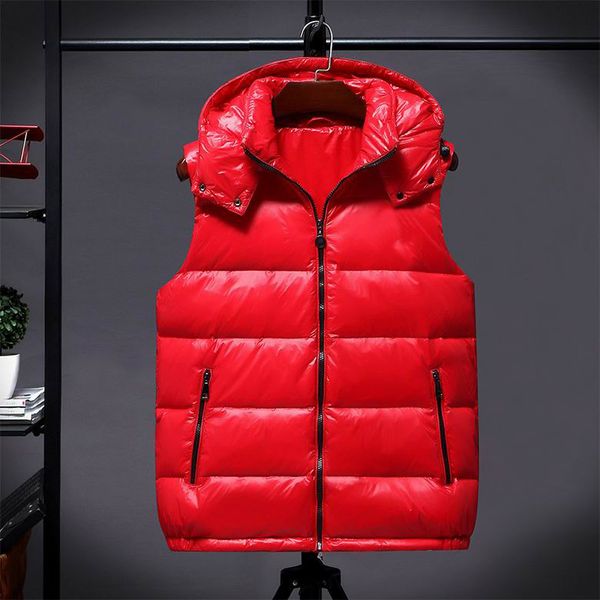

2021 vest down m-3xl puls size mens wemens designer jackets hooded slim white goose warm casual coat s-2xl, Black;brown
