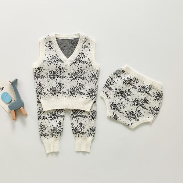 

waistcoat spring fall winter toddler baby soft warm knit cotton vest +children boy girl fashion bloomers trousers kids outfit sets, Camo