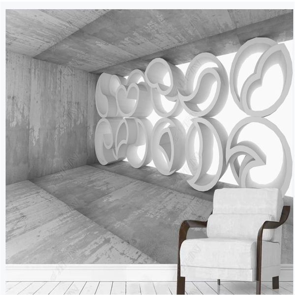 

customized wallpaper special-shaped round spherical 3d model stereo background wall