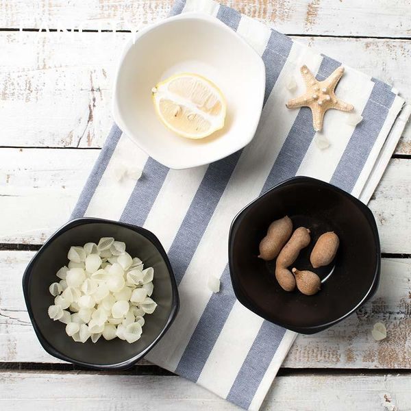 

bowls fancity japanese-style creative hand-painted hexagonal ceramic rice bowl tableware household personalized eating small dess