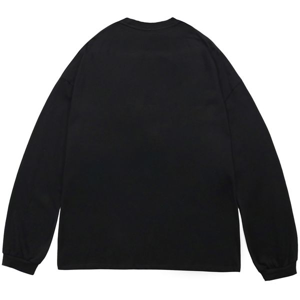 

men's hoodies & sweatshirts aolamegs man's cotton blouse, jacket with cartoon pattern for girls and men, college style, comfortabl, Black