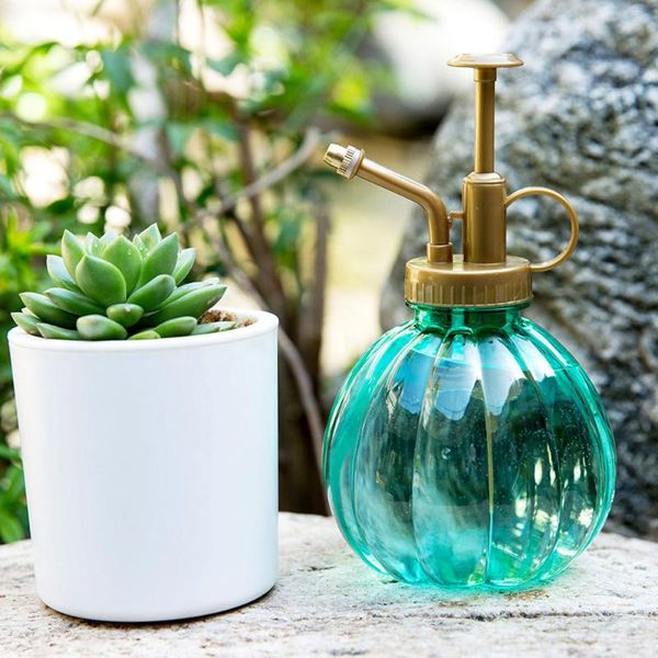 

1pcs plastic glass bronze style retro watering pot flower succulent antique plants shower crafts bottle small garden tools equipments