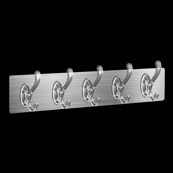 

transparent adhesive seamless wall hooks strong non marking sticking hook waterproof oil-proof no punching ej & rails
