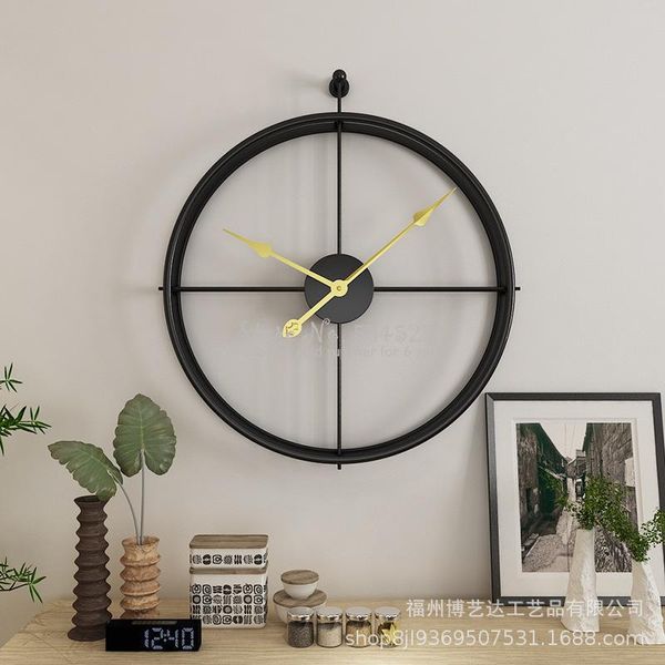 

wall clocks clock simple round iron home living room decoration creative