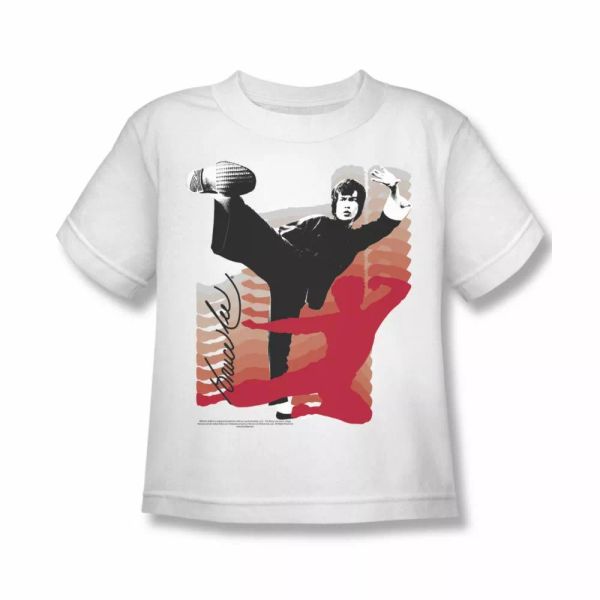 

Bruce Lee Kick It Juvenile Short Sleeve T-Shirt Sizes- S- New, White;black