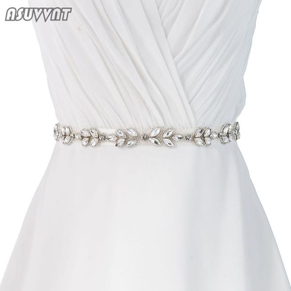

wedding sashes trendy women belt bride dress handmade crystal accessories for girl party evening decoration, White