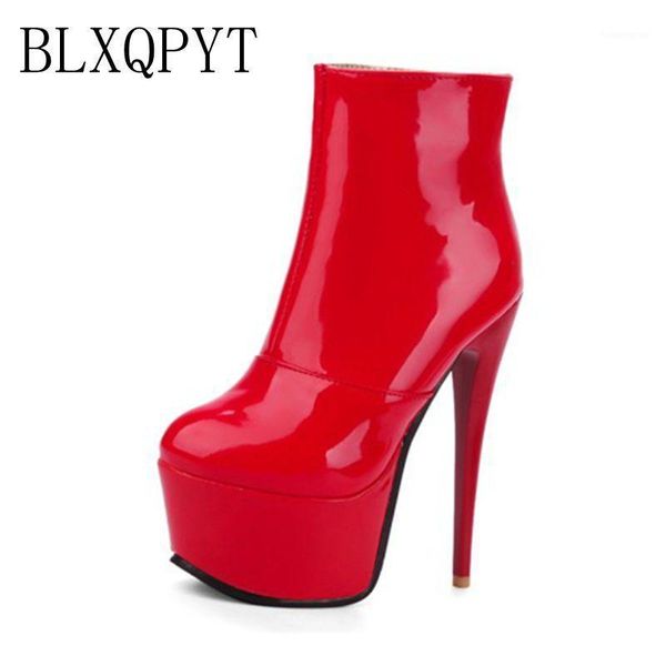 

boots blxqpyt ladies big size 31-48 short woman mujer ankle super high heels 15cm party wedding women shoes pumps 88-81, Black