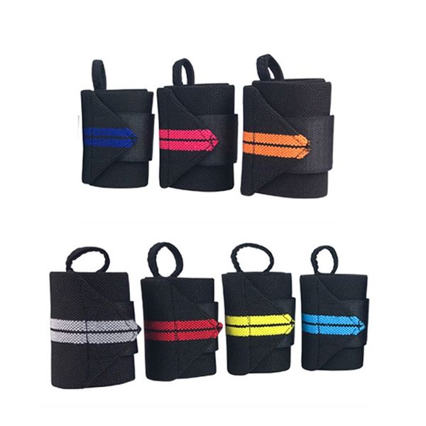 

1 piece weight lifting strap fitness gym sport wrist wrap bandage hand support wristband 1314 z2, Black;red
