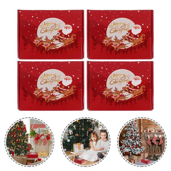 

gift wrap 4pcs decorative christmas boxes paper folding packaging