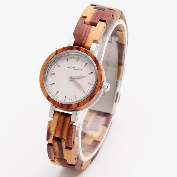 

wristwatches unique sandalwood wooden watches for lovers couple men watch women woody band reloj hombre 2021 fashion clock, Slivery;brown