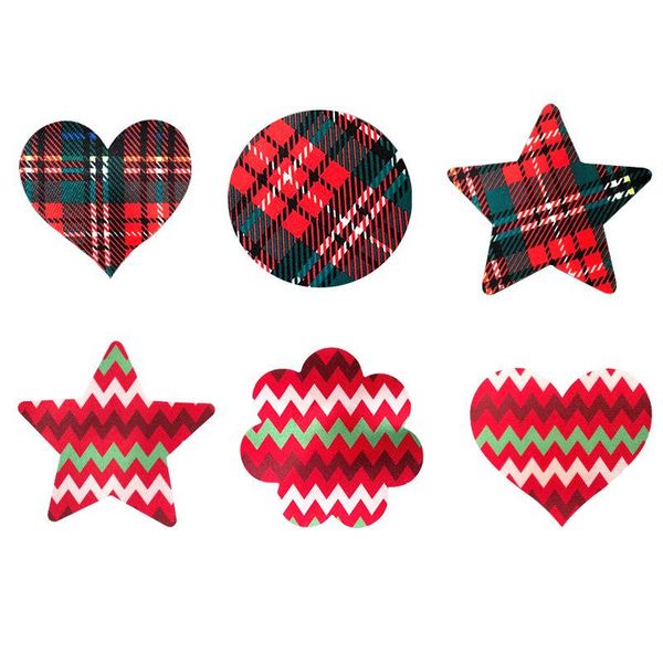 

one-time anti-glare breast stickers, cute and funny shiny stickers bras, Red;black