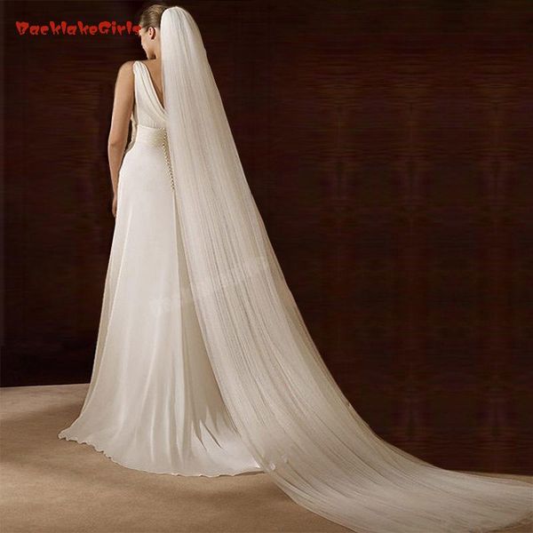 

bridal veils elegant wedding accessories 3 meters 2 layer veil white ivory simple with comb 2021, Black