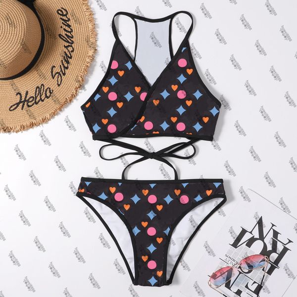 

heart print bikinis hipster padded women's push up swimwears outdoor beach vacation swimming bandage swimsuits four seasons universal