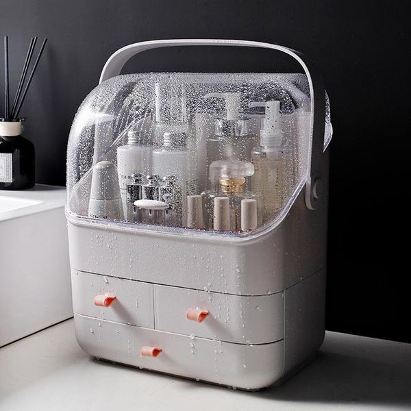 

makeup organizer box storage acrylic container eyelash mirror boxes & bins