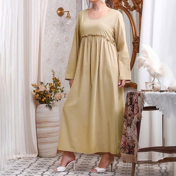 

casual dresses fashion plus size dress for women vintage brown swing temperament office lady solid mid-length donsignet, Black;gray