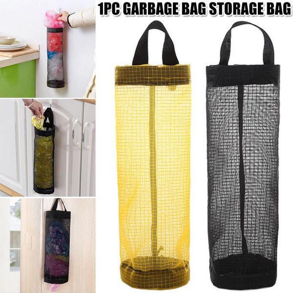 

storage bags mesh garbage bag holder dispensers folding hanging recycling grocery pocket containers for home and chicken da