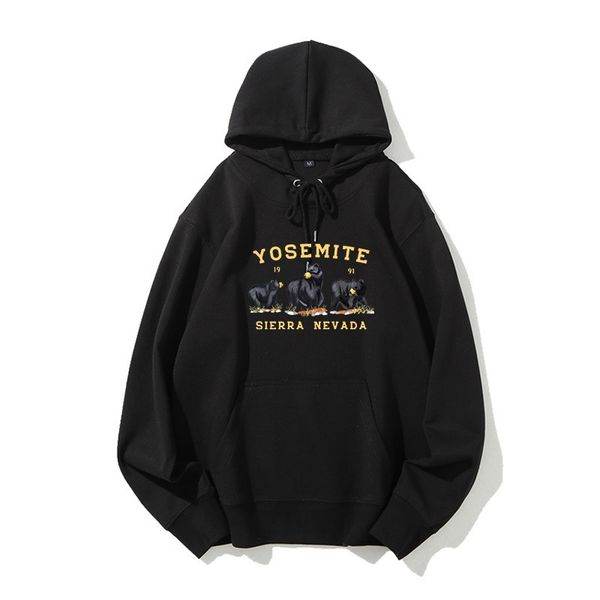 

ouyang nana's same pure cotton hooded black sweater women's 2021 spring and autumn plush warm fried street net red tide top