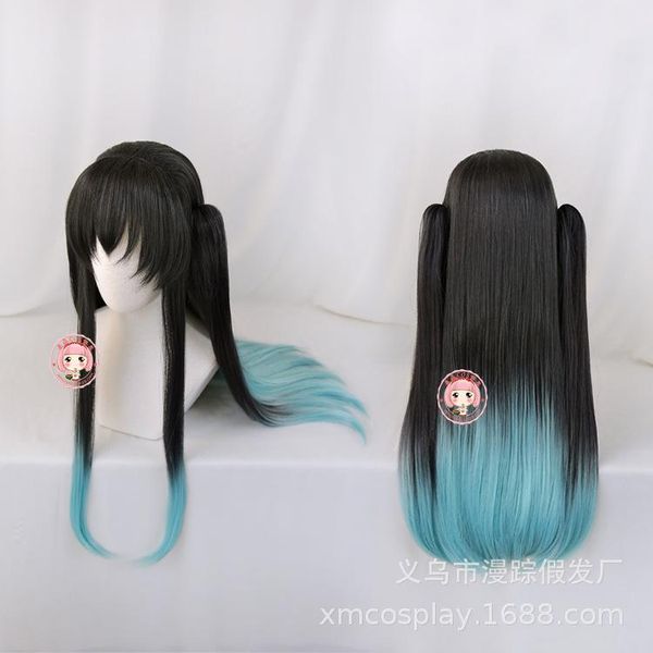 

other event & party supplies anime demon slayer kimetsu no yaiba tokitou muichirou ponytails wig cosplay costume heat resistant synthetic ha