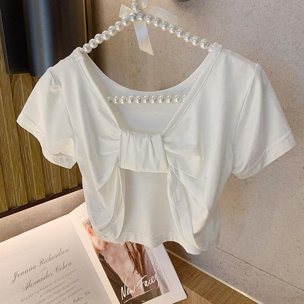 

t-shirts kids baby girls fashion summer short sleeve backless solid cotton clothes toddler children 6m-7y, Blue