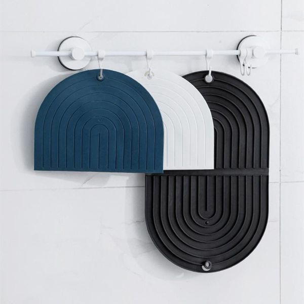 

mats & pads heat resistant drainboard mat foldable silicone dish drying non-slip cushion pad dinnerware table placemat